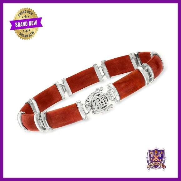 Sterling Silver Jade Bracelet 7.5 Inches Box Clasp